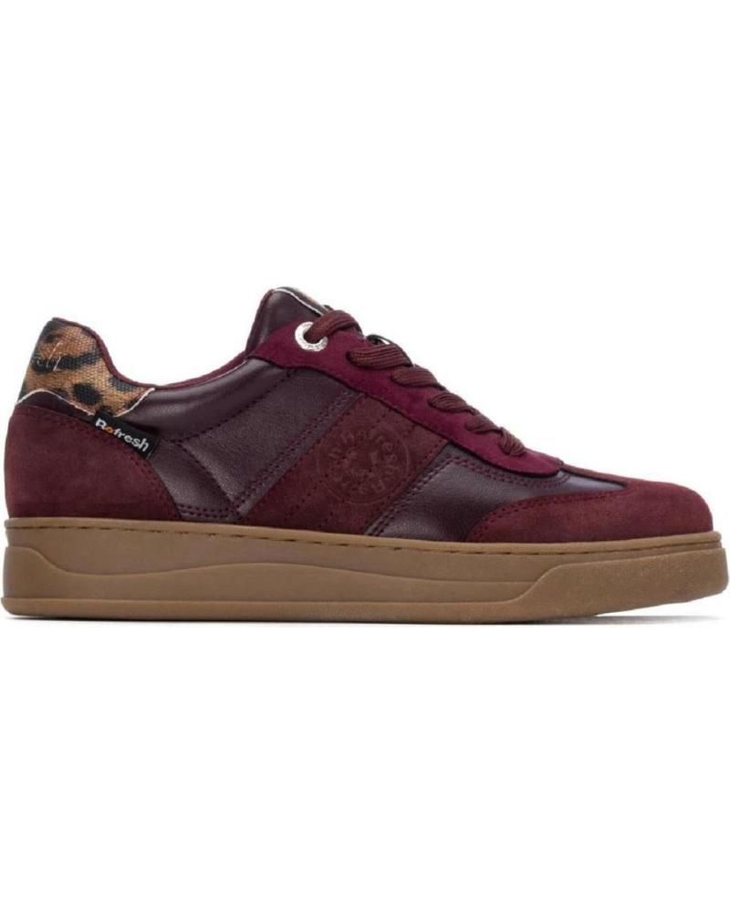 REFRESH SNEAKER 172954 BORDEAUX MIT ANIMAL-PRINT-DETAIL BURDEOS