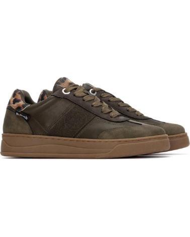 REFRESH SNEAKER 172954 KHAKI MIT ANIMAL-PRINT-DETAIL KAKI