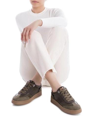 REFRESH SNEAKER 172954 KHAKI MIT ANIMAL-PRINT-DETAIL KAKI