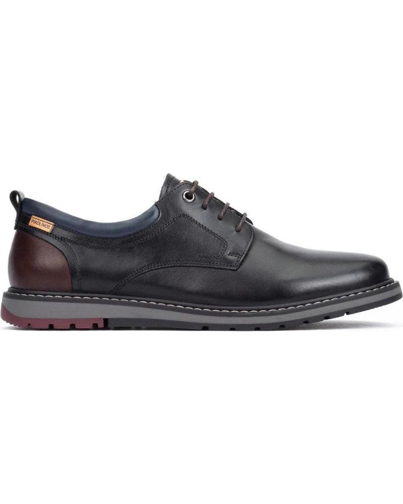 PIKOLINOS 4183 - LEATHER LACE-UP SHOES IN BLACK NEGRO