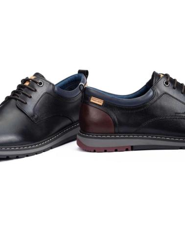 PIKOLINOS 4183 - LEATHER LACE-UP SHOES IN BLACK NEGRO