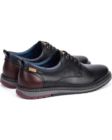 PIKOLINOS 4183 - LEATHER LACE-UP SHOES IN BLACK NEGRO