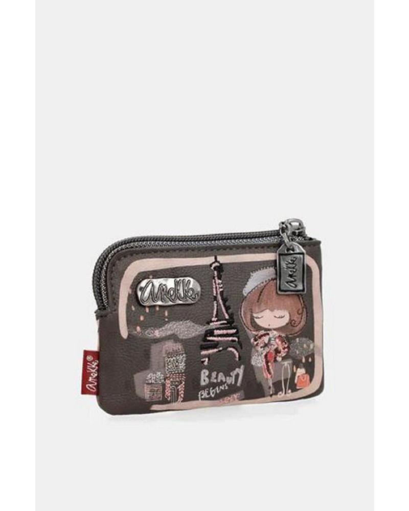 CARTEIRA ANEKKE 41809-019 PRETA COM ZÍPER NEGRO