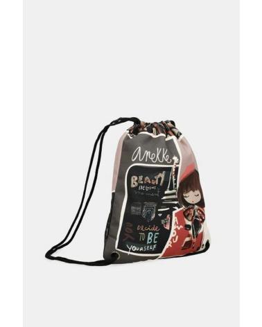 MOCHILA SACO ANEKKE 41484 CASTANHA COLEÇÃO COM PERSONAGEM MARRON