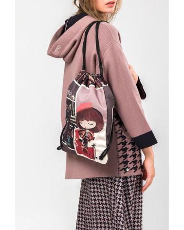 MOCHILA SACO ANEKKE 41484 CASTANHA COLEÇÃO COM PERSONAGEM MARRON