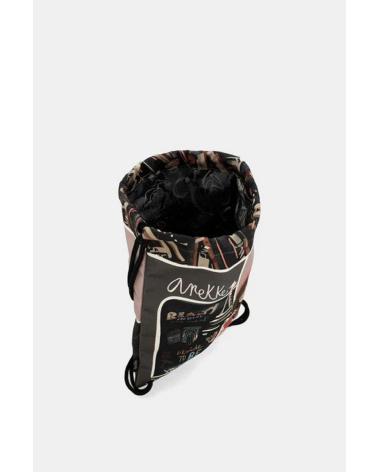 MOCHILA SACO ANEKKE 41484 CASTANHA COLEÇÃO COM PERSONAGEM MARRON
