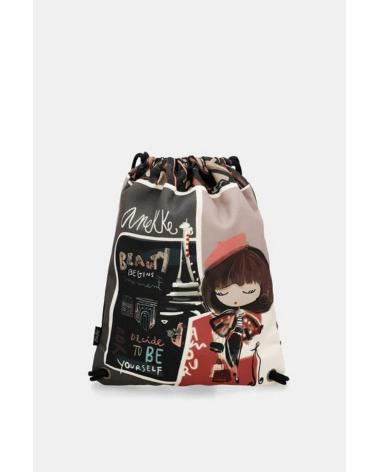 MOCHILA SACO ANEKKE 41484 CASTANHA COLEÇÃO COM PERSONAGEM MARRON