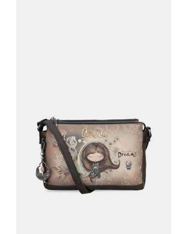 MALA A TIRACOLO ANEKKE 41703-184 TAUPE COM ESTAMPADO DETALHADO TAUPE