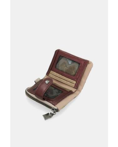 PORTEFEUILLE ANEKKE 41779-910 BEIGE AVEC COMPARTIMENTS ET DESIGN ETHNIQUE BEIGE
