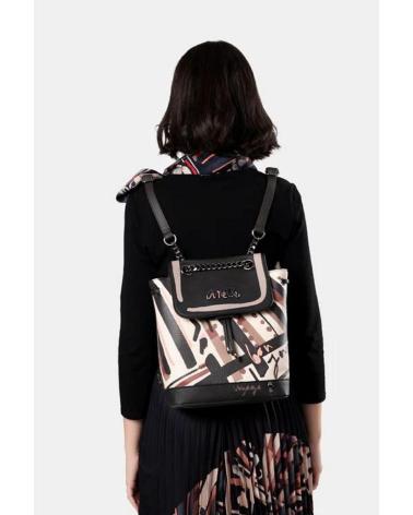 SAC À DOS CASUAL ANEKKE NUANCE NUDE AVEC IMPRIMÉ GÉOMÉTRIQUE RÉF. 41815-173 NUDE