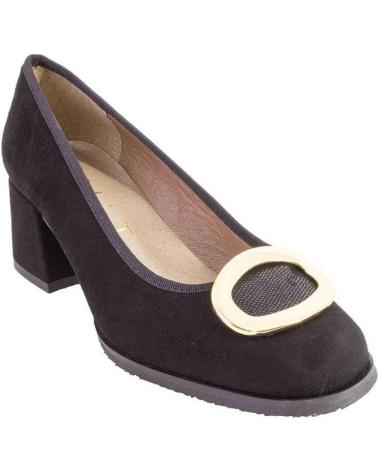 DUIT 1201 SUEDE BLOCK HEEL SHOES BROWN MARRON