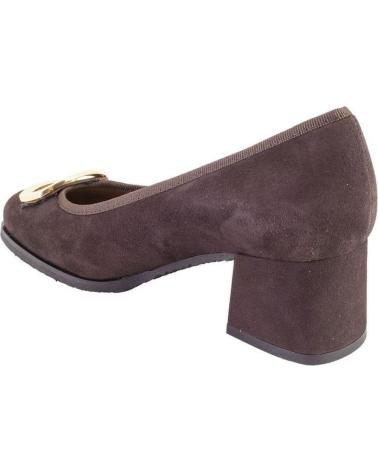 DUIT 1201 SUEDE BLOCK HEEL SHOES BROWN MARRON