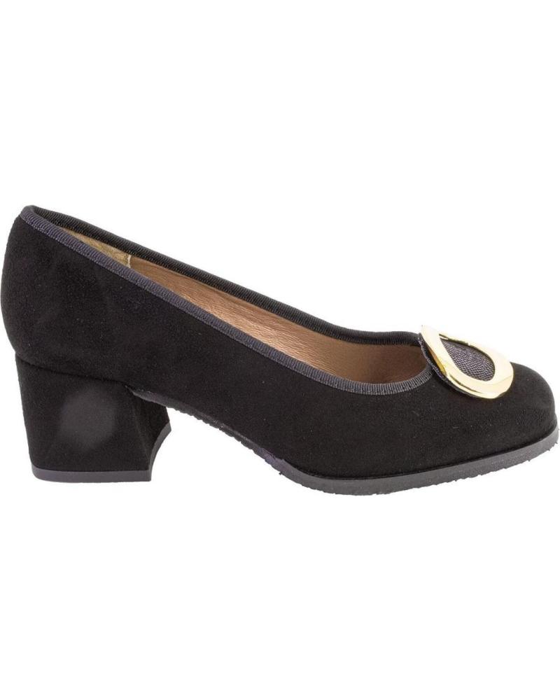 DUIT 1201 BLACK SUEDE HEELED PUMPS NEGRO