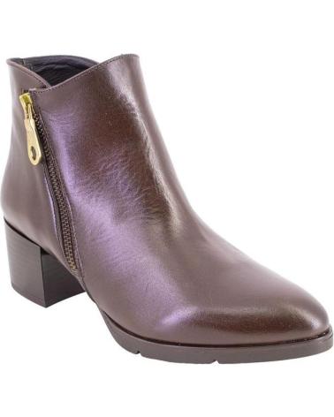 BOTINES BARMINTON 5105PONCHO DE PIEL MARRÓN CON CREMALLERA DORADA MARRON