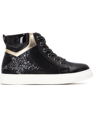 XTI SNEAKERS ALTE 151294 NERE CON GLITTER E DETTAGLI METALLIZZATI NEGRO