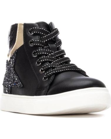 XTI ZAPATILLAS BOTA 151294 NEGRAS CON GLITTER Y DETALLES METALIZADOS NEGRO