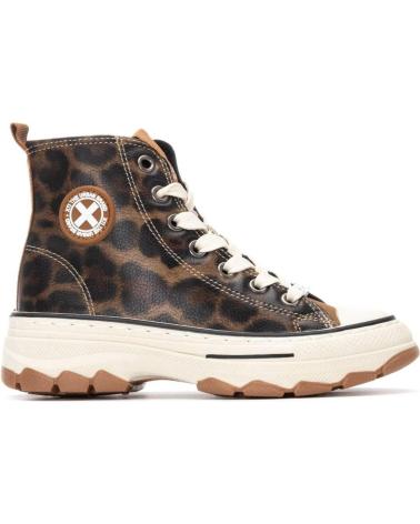 XTI SAPATILHAS BOTA PLATAFORMA MULHER 151321 ESTAMPADO LEOPARDO SOLA TRACK LEOPARDO