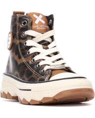 XTI SAPATILHAS BOTA PLATAFORMA MULHER 151321 ESTAMPADO LEOPARDO SOLA TRACK LEOPARDO