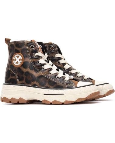 XTI SAPATILHAS BOTA PLATAFORMA MULHER 151321 ESTAMPADO LEOPARDO SOLA TRACK LEOPARDO