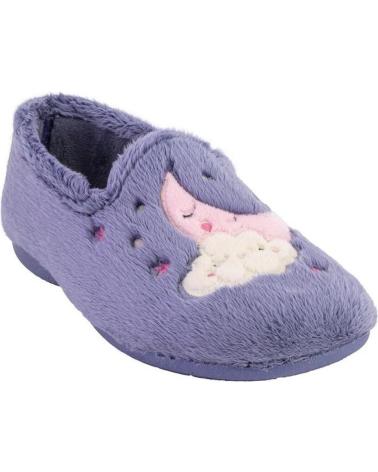 CABRERA 4503 BLUE HOUSE SLIPPERS WITH MOON AND STARS DESIGN AZUL