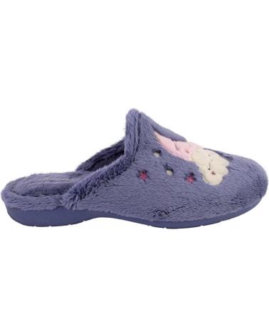 CABRERA 4502 BLUE OPEN-BACK HOUSE SLIPPERS WITH MOON AND STARS DESIGN AZUL