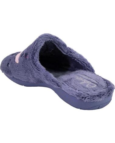 CABRERA 4502 BLUE OPEN-BACK HOUSE SLIPPERS WITH MOON AND STARS DESIGN AZUL