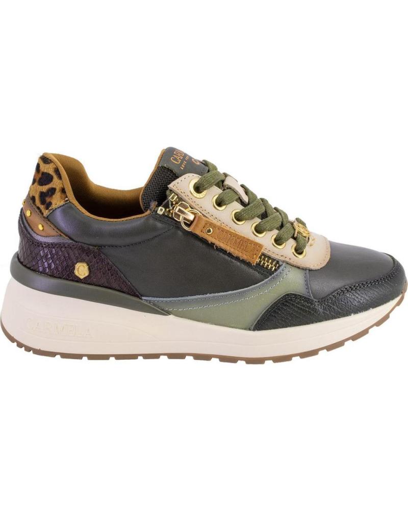 SNEAKERS CASUAL CARMELA 162442 IN PELLE KAKI KAKI