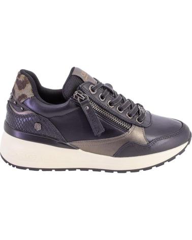 SNEAKERS CASUAL CARMELA 162442 PELLE NERA CON DETTAGLI A CONTRASTO NEGRO