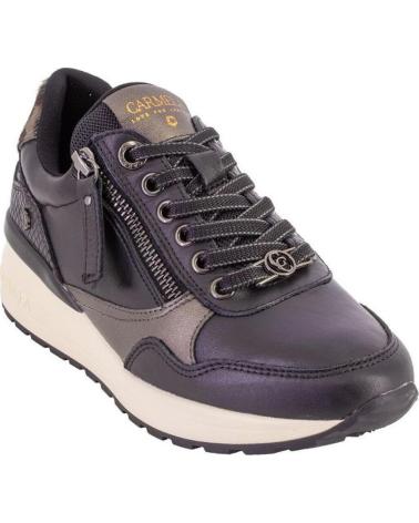 FREIZEIT-SNEAKER CARMELA 162442 LEDER SCHWARZ MIT KONTRASTDETAILS NEGRO