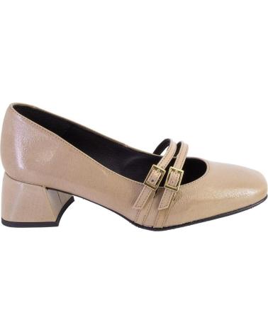 DANIELA VEGA 2734 LOW HEEL PUMPS WITH STRAPS AND BUCKLE TAUPE TAUPE