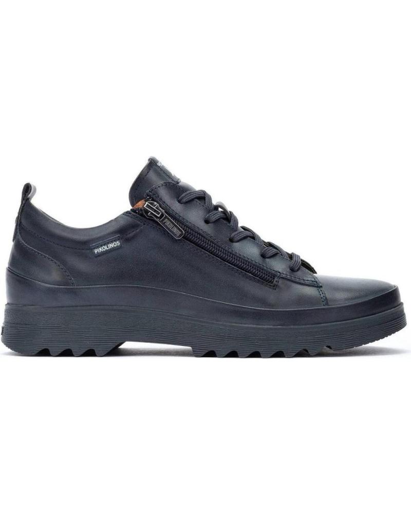 PIKOLINOS 6979 BLUE LEATHER LACE-UP SHOES AZUL