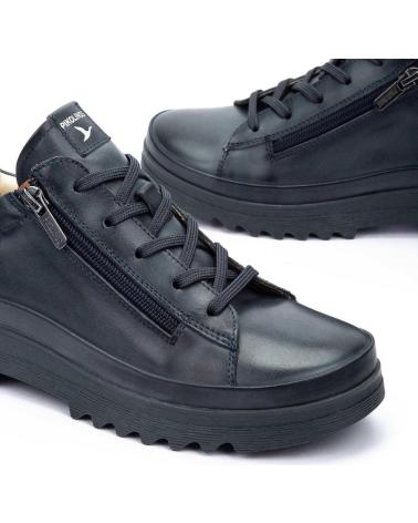 PIKOLINOS 6979 BLUE LEATHER LACE-UP SHOES AZUL