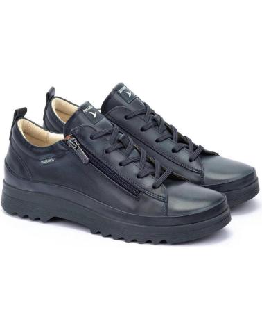 PIKOLINOS 6979 BLUE LEATHER LACE-UP SHOES AZUL