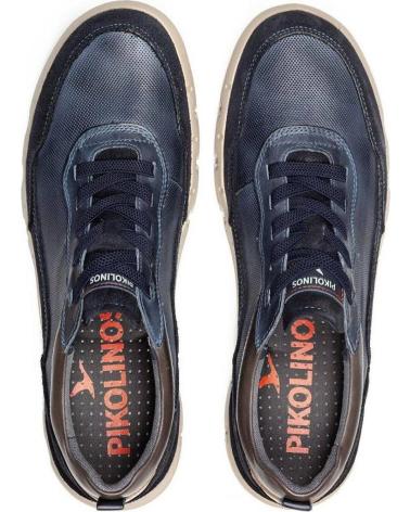 PIKOLINOS 4287C1 NAVY BLUE LEATHER CASUAL SNEAKERS AZUL MARINO