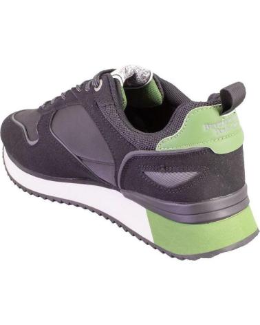 POLO BEVERLY HILLS DYLAN MIX FREIZEIT-SNEAKER DUNKELGRAU MIT GRÜNEN AKZENTEN NEGRO