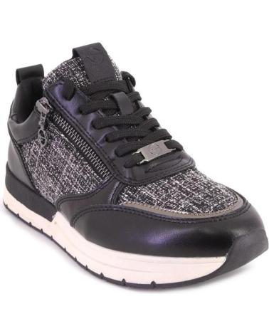 TAMARIS 23732STRUCT-25 FREIZEIT-SNEAKER AUS SCHWARZEM LEDER NEGRO