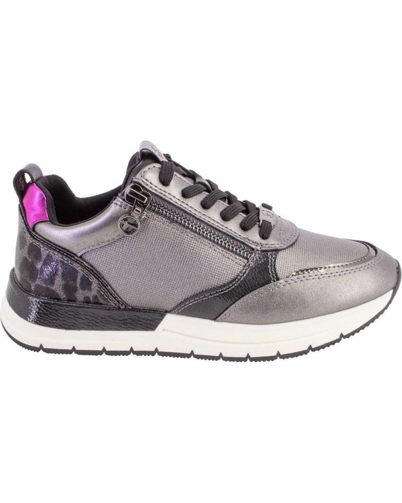 TAMARIS 23732-25 LEAD LEATHER SNEAKERS PLOMO