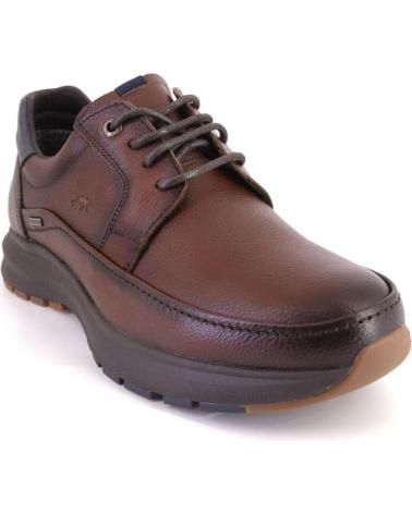 FLUCHOS F2065 BROWN LEATHER LACE-UP SHOES MARRON