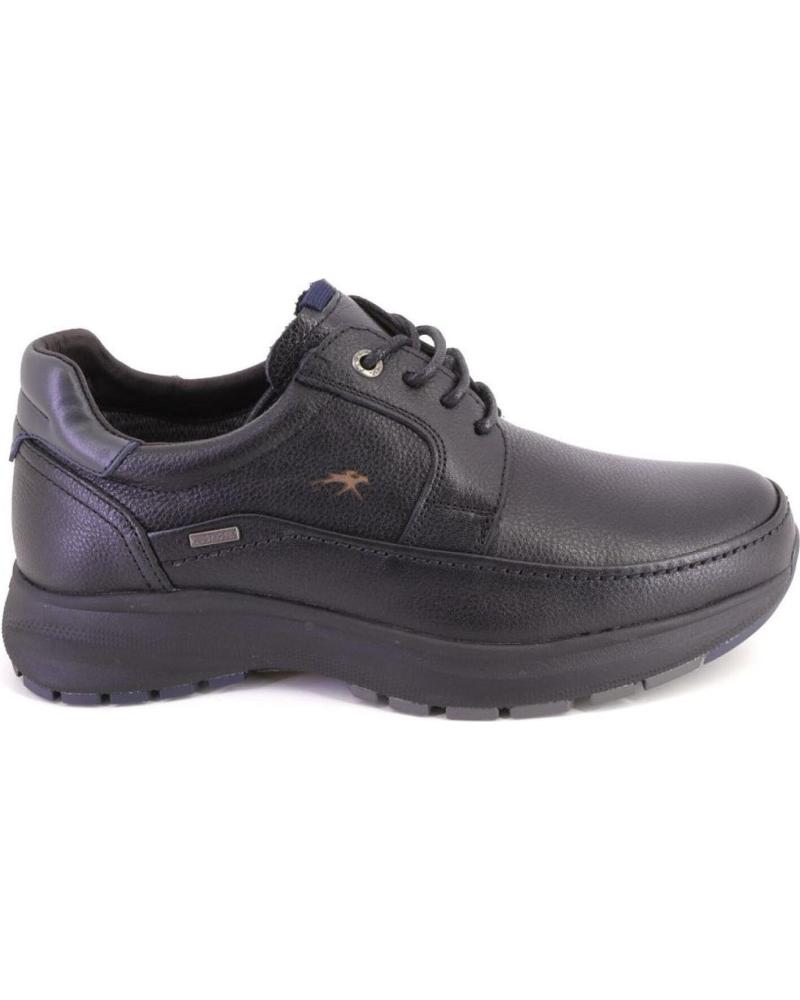 FLUCHOS F2065 BLACK LEATHER LACE-UP SHOES NEGRO