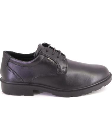 IMAC 850308 BLACK LEATHER LACE-UP SHOES NEGRO