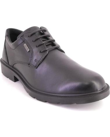 IMAC 850308 BLACK LEATHER LACE-UP SHOES NEGRO