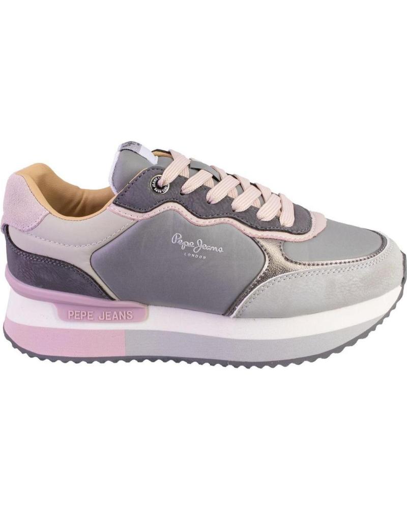 SNEAKERS CASUAL PEPE JEANS PLS600007 GRIGIO E ROSA GRIS Y ROSA