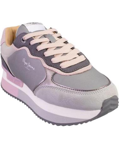 SNEAKERS CASUAL PEPE JEANS PLS600007 GRIGIO E ROSA GRIS Y ROSA