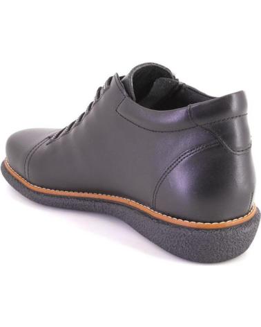 VALERIAS 2354 BLACK LEATHER LACE-UP SHOES NEGRO