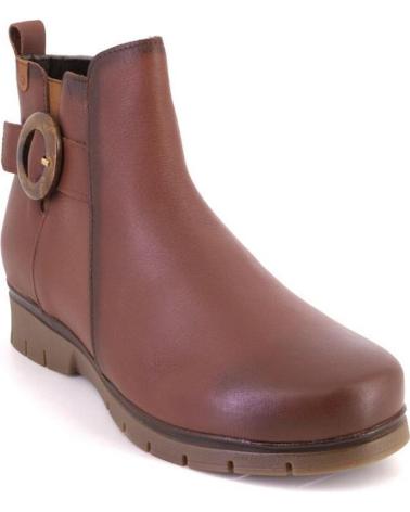 VALERIAS 2389 BOTTINES EN CUIR COULEUR COGNAC CUERO