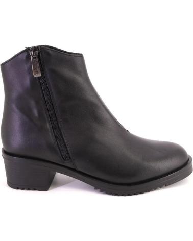 VALERIAS 2328 LEATHER ANKLE BOOTS BLACK COLOR NEGRO