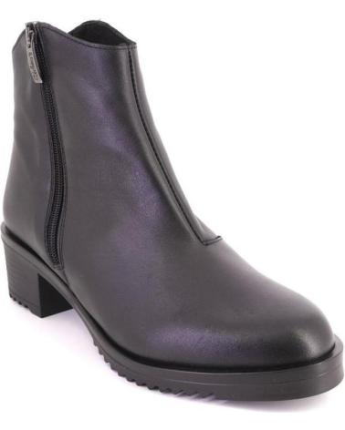 VALERIAS 2328 LEATHER ANKLE BOOTS BLACK COLOR NEGRO
