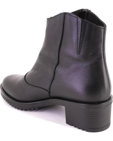 VALERIAS 2328 LEATHER ANKLE BOOTS BLACK COLOR NEGRO