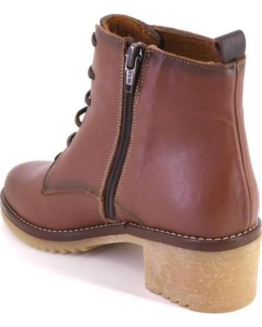 VALERIAS 2326 LEATHER LACE-UP ANKLE BOOTS LEATHER COLOR CUERO