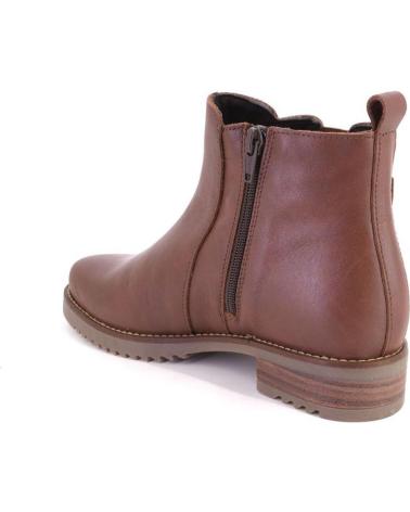VALERIAS 2305 LEATHER TAN ANKLE BOOTS WITH BUCKLE CUERO